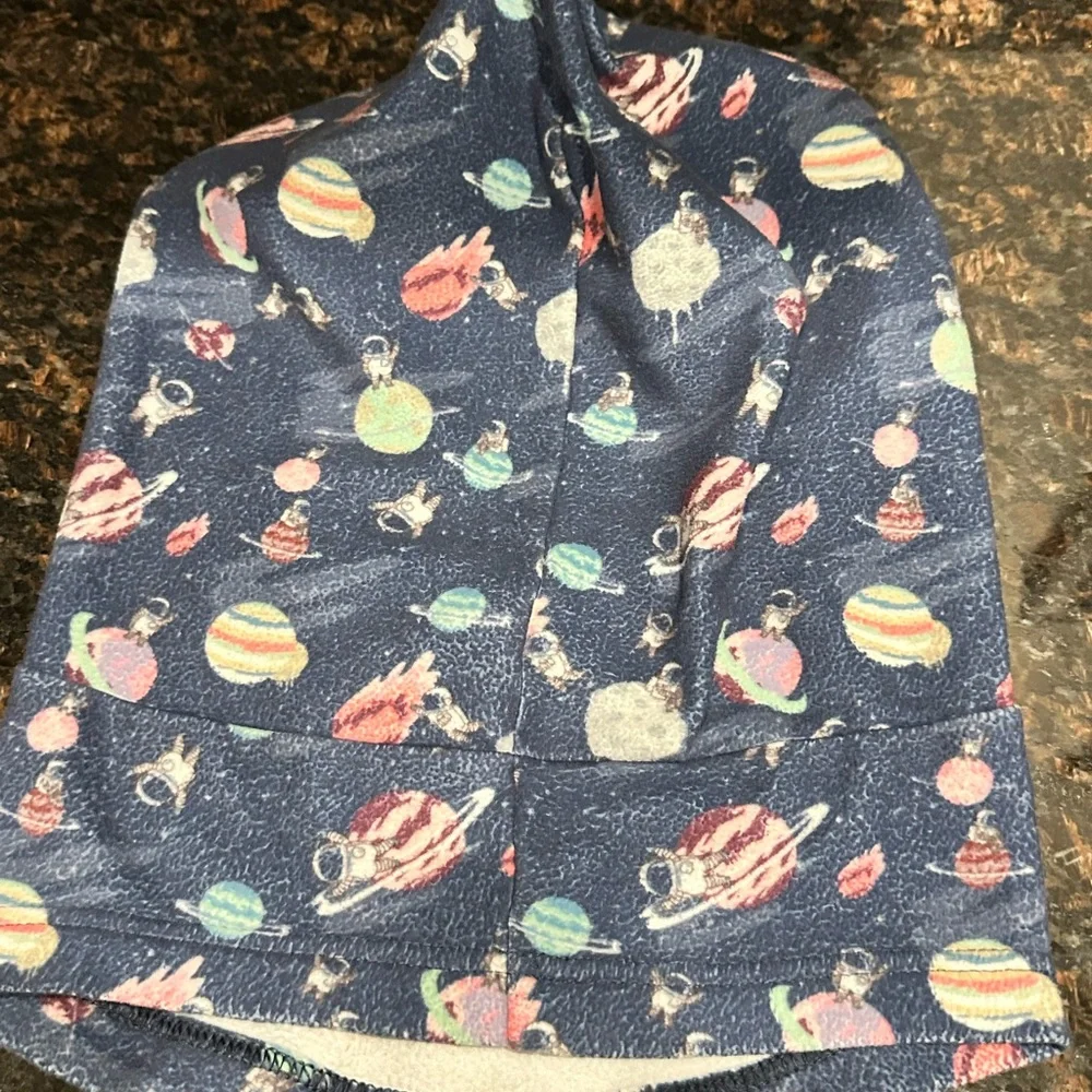 Anon. Kids Navy Space-Print Hooded Neck Gaiter